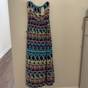 NWT XL multi color Maxi Dress